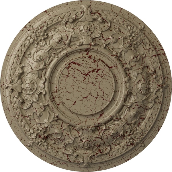 Ekena Millwork Jackson Ceiling Medallion (Fits Canopies up to 13 1/2"), 32 3/4"OD x 2 1/2"P, Gobi Desert Crackle CM32JAGDC - main